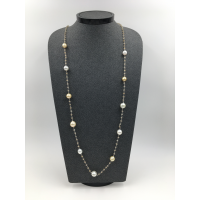 Vintage White and Golden South Sea Pearls Necklace